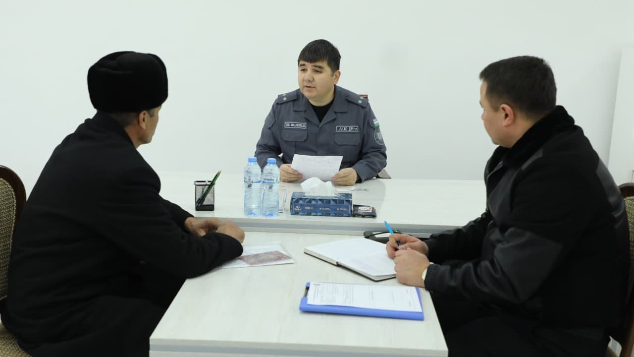 Xalq bilan muloqot: Jazoni ijro etish departamentida navbatdagi sayyor qabul oʻtkazildi