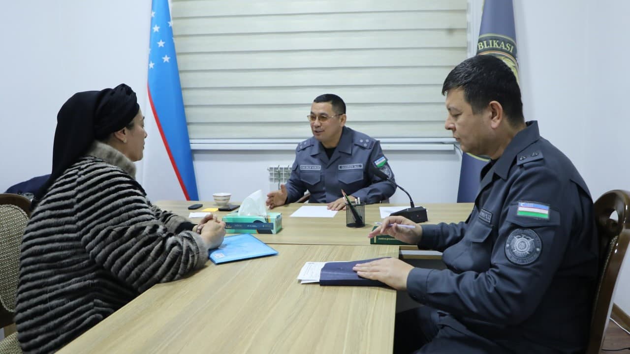 Xalq bilan muloqot: Jazoni ijro etish departamentida navbatdagi sayyor qabul oʻtkazildi