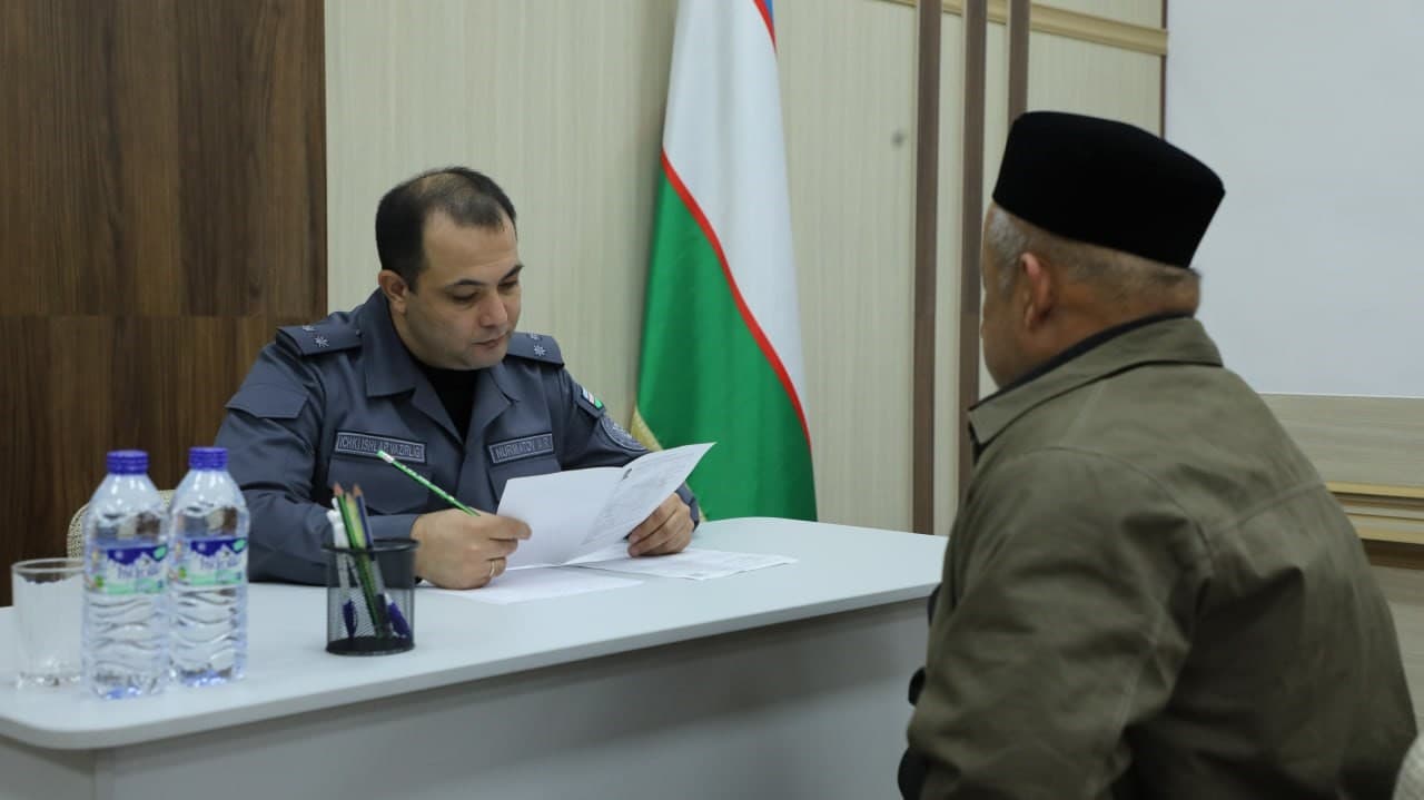 Xalq bilan muloqot: Jazoni ijro etish departamentida navbatdagi sayyor qabul oʻtkazildi