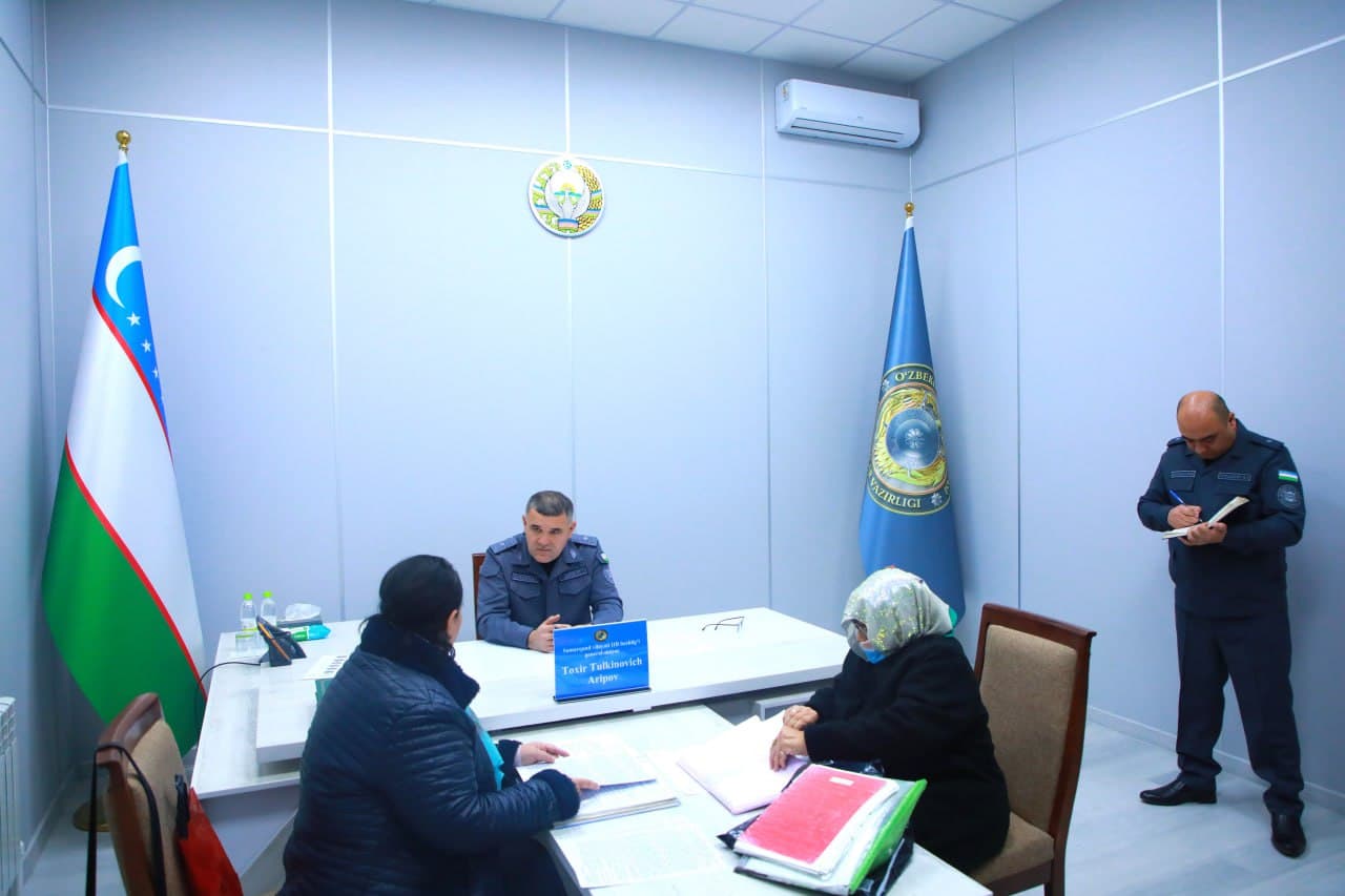 Samarqand viloyati Ichki ishlar boshqarmasida navbatdagi fuqarolar qabuli oʻtkazildi