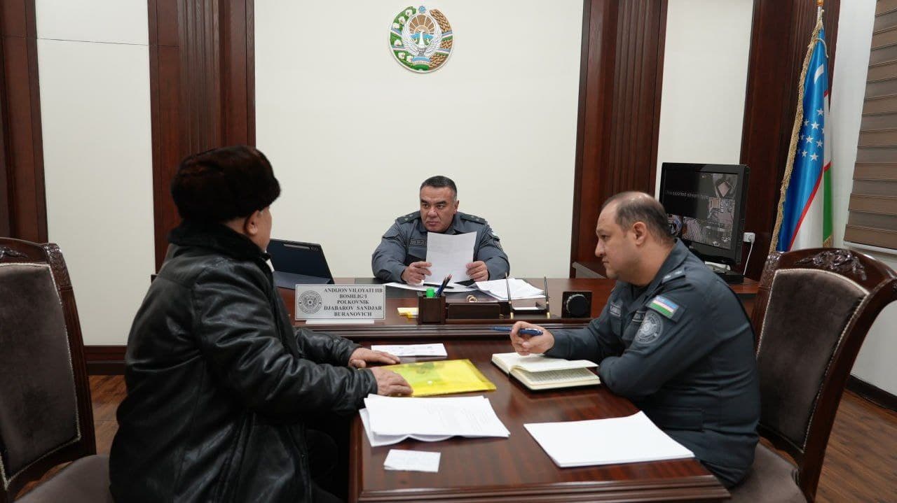 Andijon viloyati IIB boshligʻining fuqarolar uchun navbatdagi shaxsiy qabuli tashkil etildi