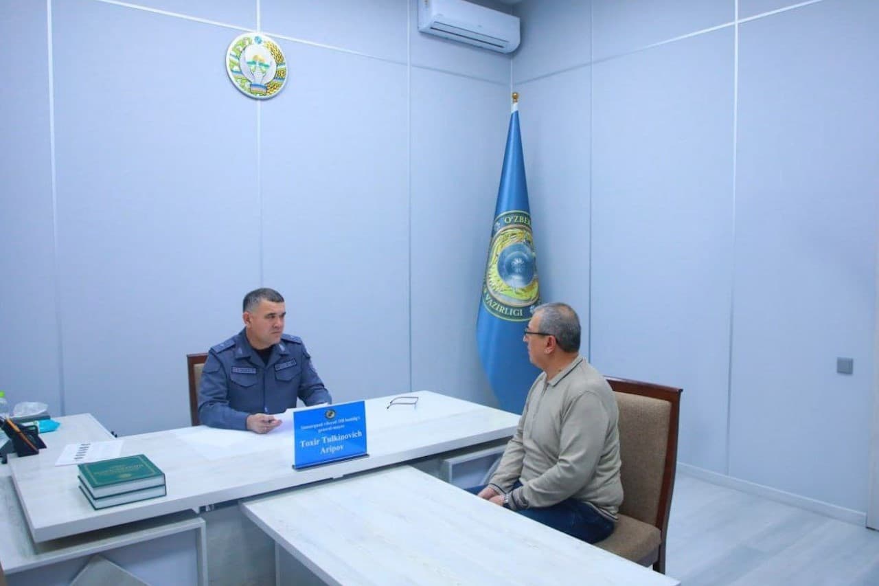 Samarqand viloyati Ichki ishlar boshqarmasida navbatdagi fuqarolar qabuli oʻtkazildi