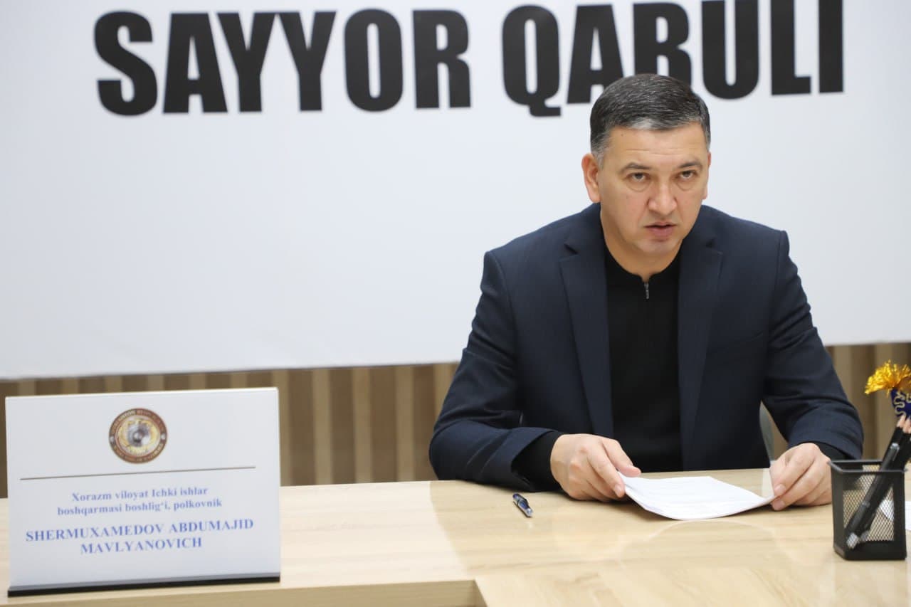 Xorazm viloyati Ichki ishlar boshqarmasi boshligʻi tomonidan fuqarolarning murojaatlarini joyida oʻrganish maqsadida navbatdagi sayyor qabul tashkil etildi