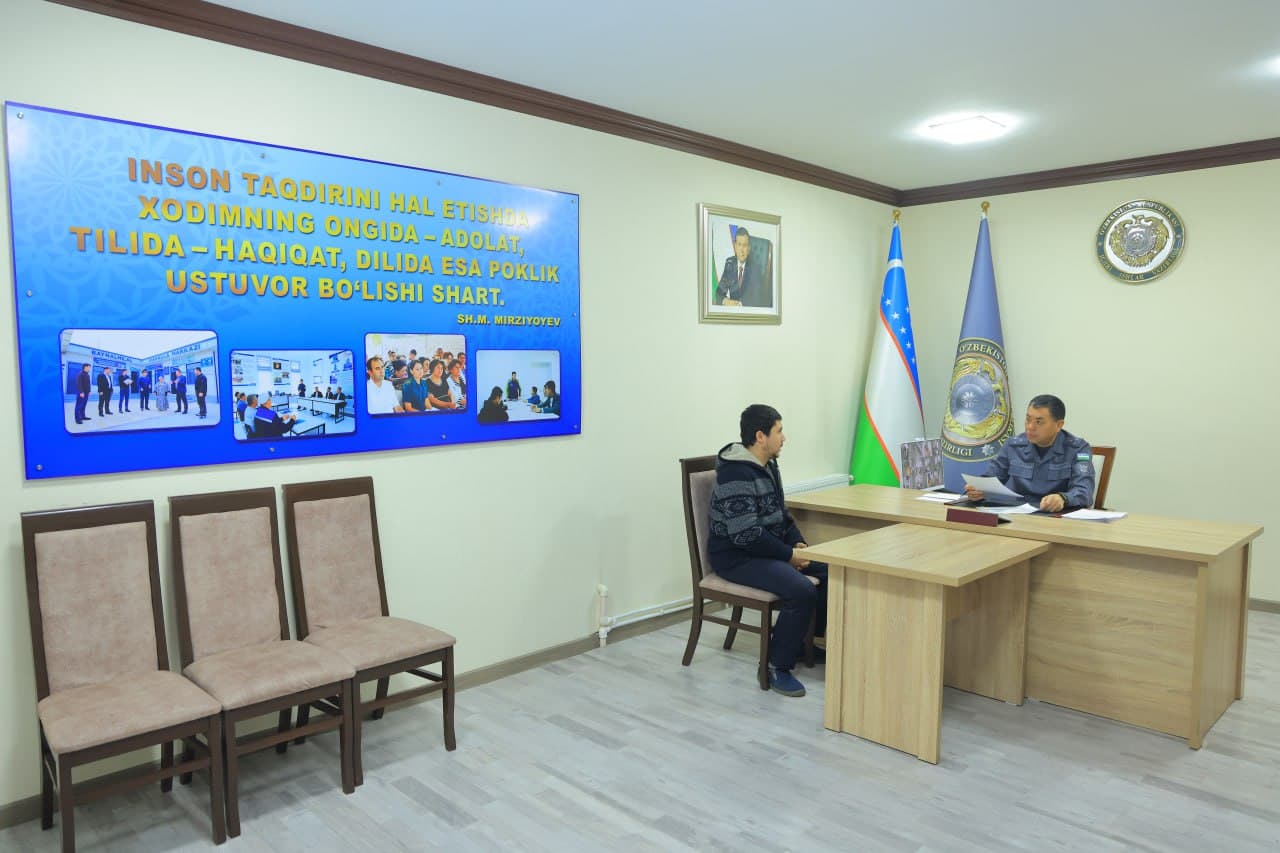 Namangan viloyati IIB binosida boshqarma rahbariyatining fuqarolar uchun qabuli oʻtkazildi