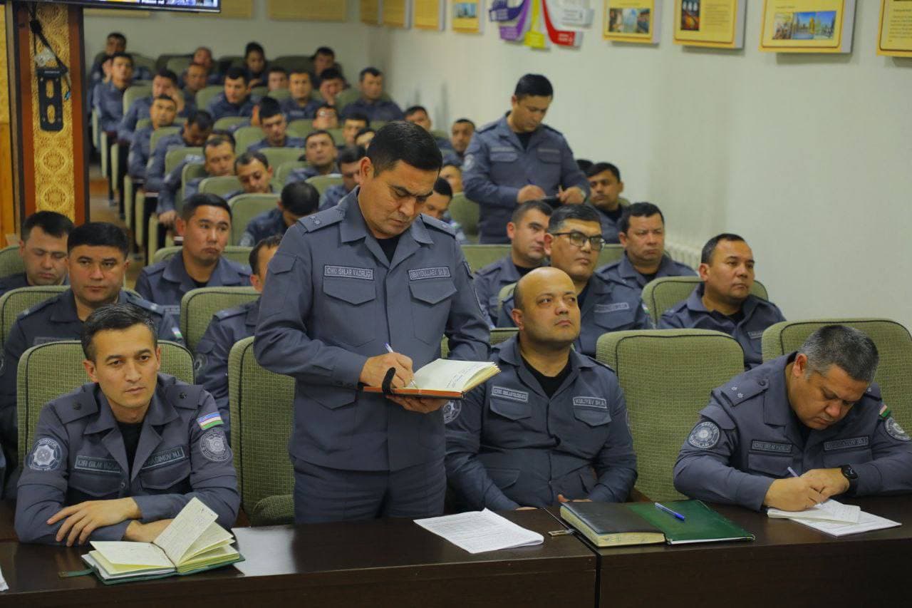 ИИВ Қоровул қўшинлари қўмондонлигида қўшинларда 2025 йилда амалга оширилган ишлар юзасидан сарҳисоб йиғилиш ўтказилди