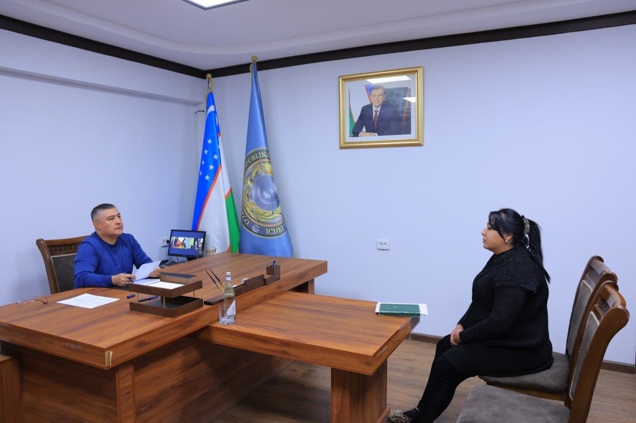 Fuqarolar murojaatlari eʼtiborda: Buxoro viloyati IIBda navbatdagi shaxsiy qabul oʻtkazildi