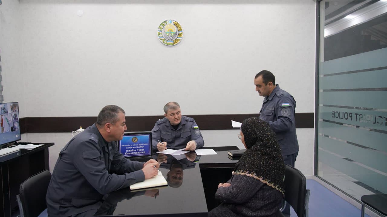 Surxondaryoda viloyat IIB hamda barcha shahar-tuman ichki ishlar organlari rahbarlarining aholi murojaatlarini oʻrganish maqsadida “Shaxsiy qabul”lari boʻlib oʻtdi