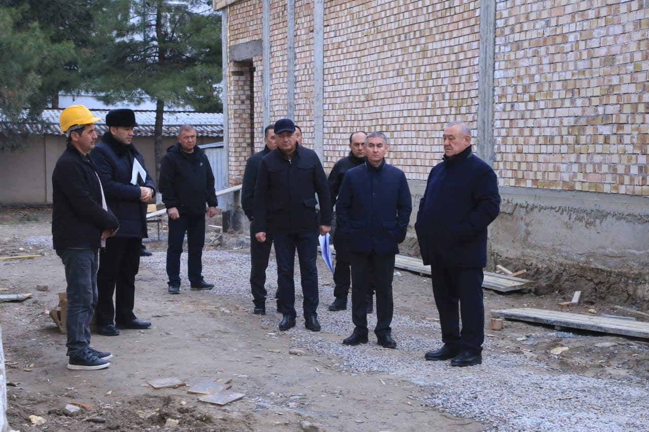 Руководством МВД состоялось ознакомление с процессом строительства "Ситуационного центра", создаваемого в УВД Джизакской области