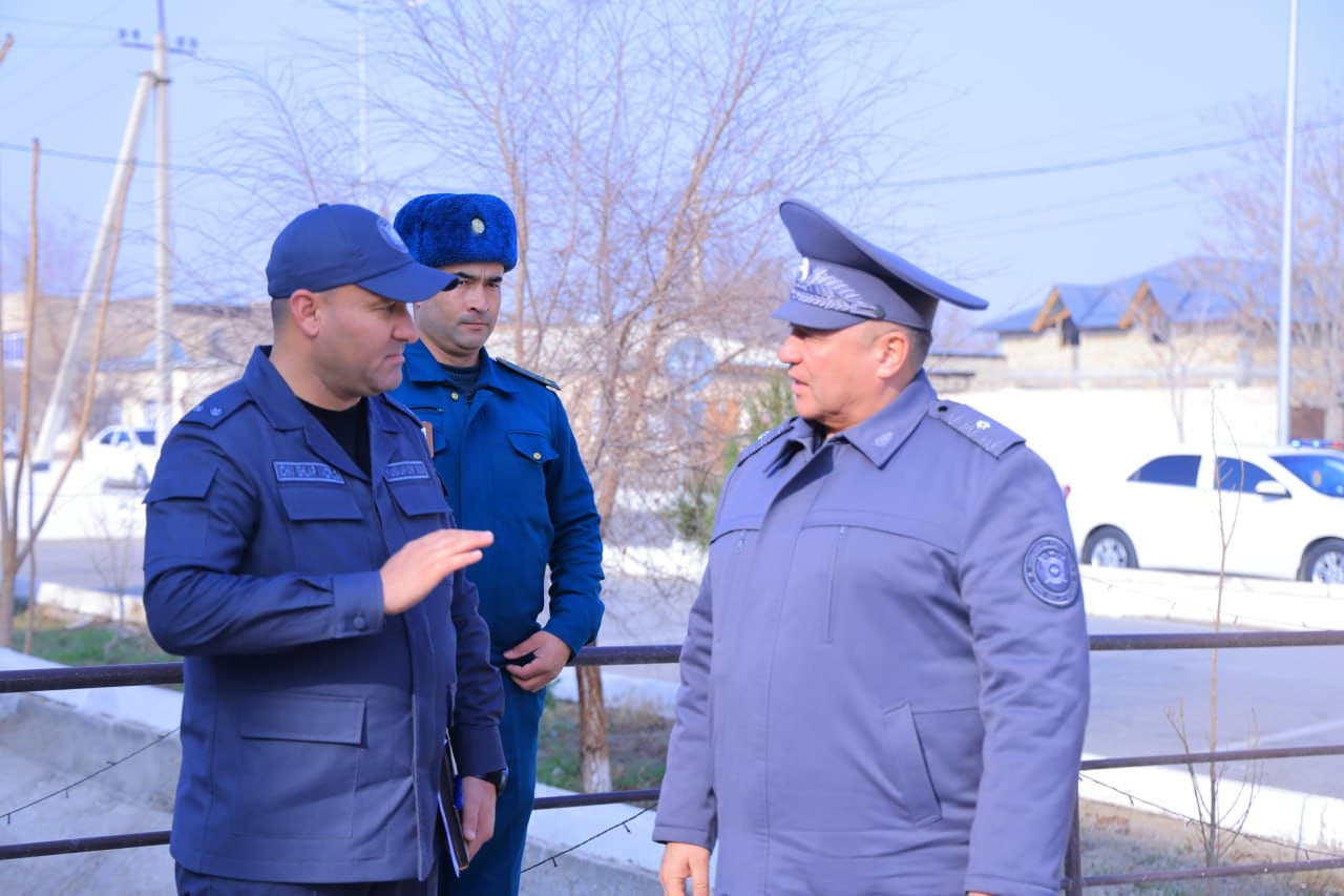 Ichki ishlar vazirligi rahbariyati Buxoro viloyati hududlarida oʻrganishlar olib bormoqda