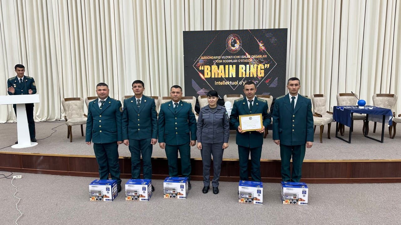 “14-yanvar Vatan himoyachilari kuni” munosabati bilan Surxondaryo viloyati ichki ishlar organlari yosh xodimlari oʻrtasida “Brain ring” intellektual oʻyini oʻtkazildi
