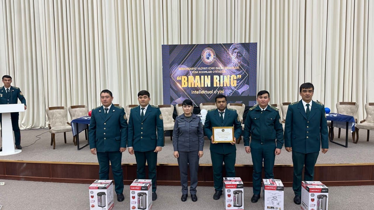 “14-yanvar Vatan himoyachilari kuni” munosabati bilan Surxondaryo viloyati ichki ishlar organlari yosh xodimlari oʻrtasida “Brain ring” intellektual oʻyini oʻtkazildi
