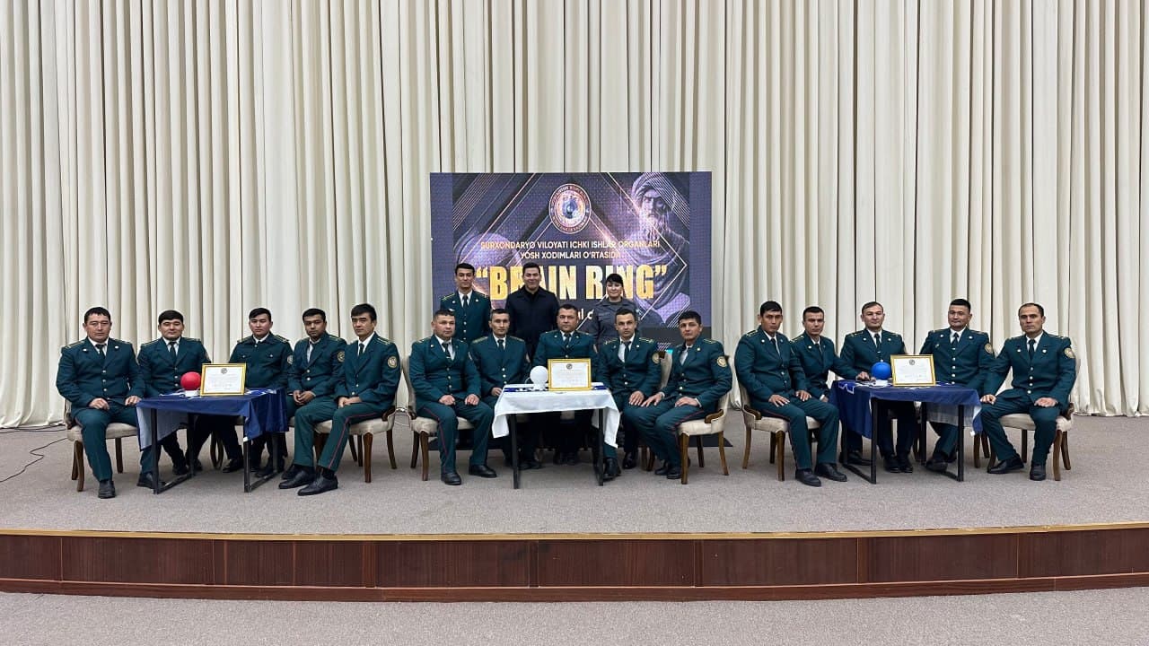 “14-yanvar Vatan himoyachilari kuni” munosabati bilan Surxondaryo viloyati ichki ishlar organlari yosh xodimlari oʻrtasida “Brain ring” intellektual oʻyini oʻtkazildi