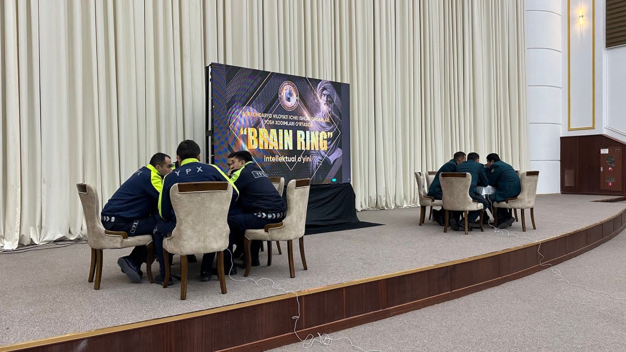 “14-yanvar Vatan himoyachilari kuni” munosabati bilan Surxondaryo viloyati ichki ishlar organlari yosh xodimlari oʻrtasida “Brain ring” intellektual oʻyini oʻtkazildi