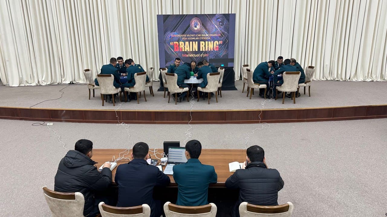 “14-yanvar Vatan himoyachilari kuni” munosabati bilan Surxondaryo viloyati ichki ishlar organlari yosh xodimlari oʻrtasida “Brain ring” intellektual oʻyini oʻtkazildi
