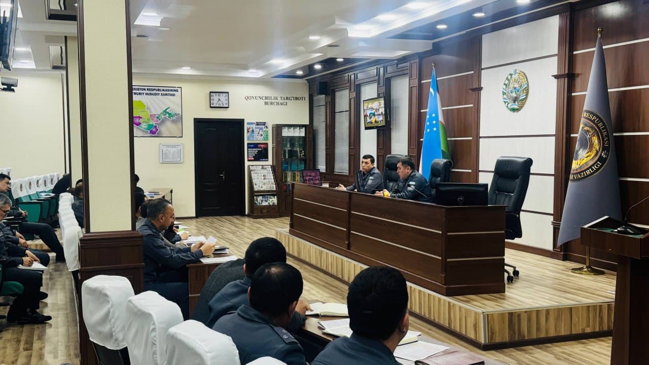 В УВД Навоийской области состоялось оперативное совещание по эффективной организации деятельности Службы охраны