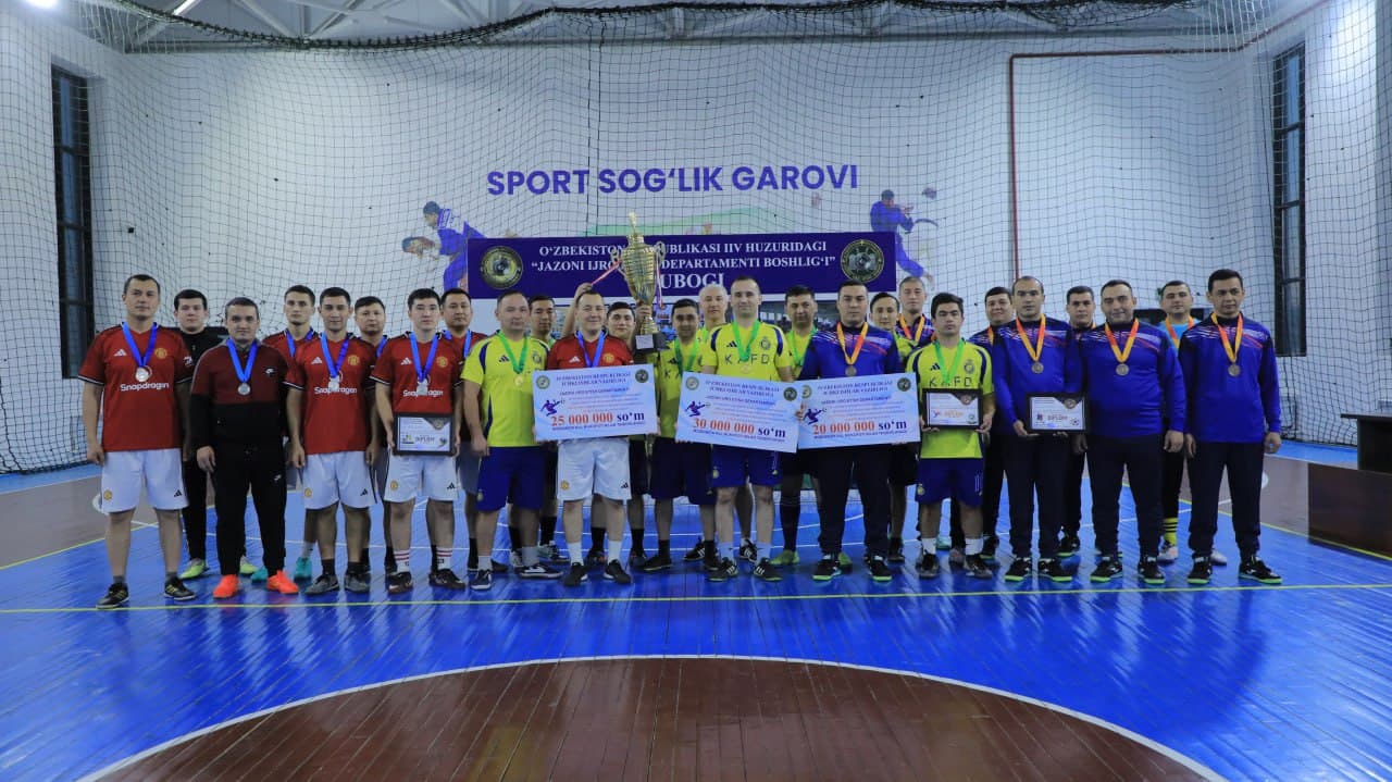 Жазони ижро этиш департаментининг хизматлари ўртасида Ватан ҳимоячилари куни муносабати билан минифутбол бўйича «Департамент кубоги» мусобақаси ўтказилди