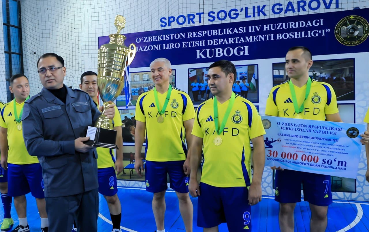 Жазони ижро этиш департаментининг хизматлари ўртасида Ватан ҳимоячилари куни муносабати билан минифутбол бўйича «Департамент кубоги» мусобақаси ўтказилди