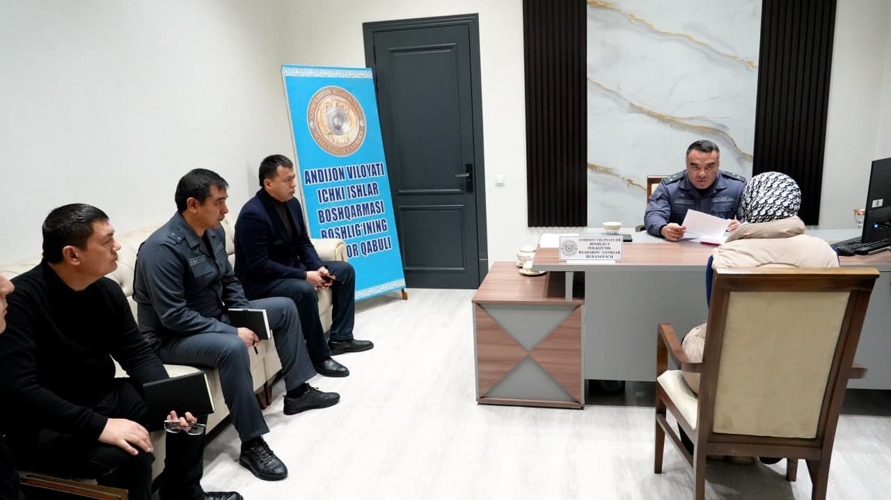 Andijon viloyati IIB rahbariyatining Oltinkoʻl tumanida aholining ijtimoiy va huquqiy masalalardagi murojaatlarini hal etishga qaratilgan sayyor qabuli boʻlib oʻtdi