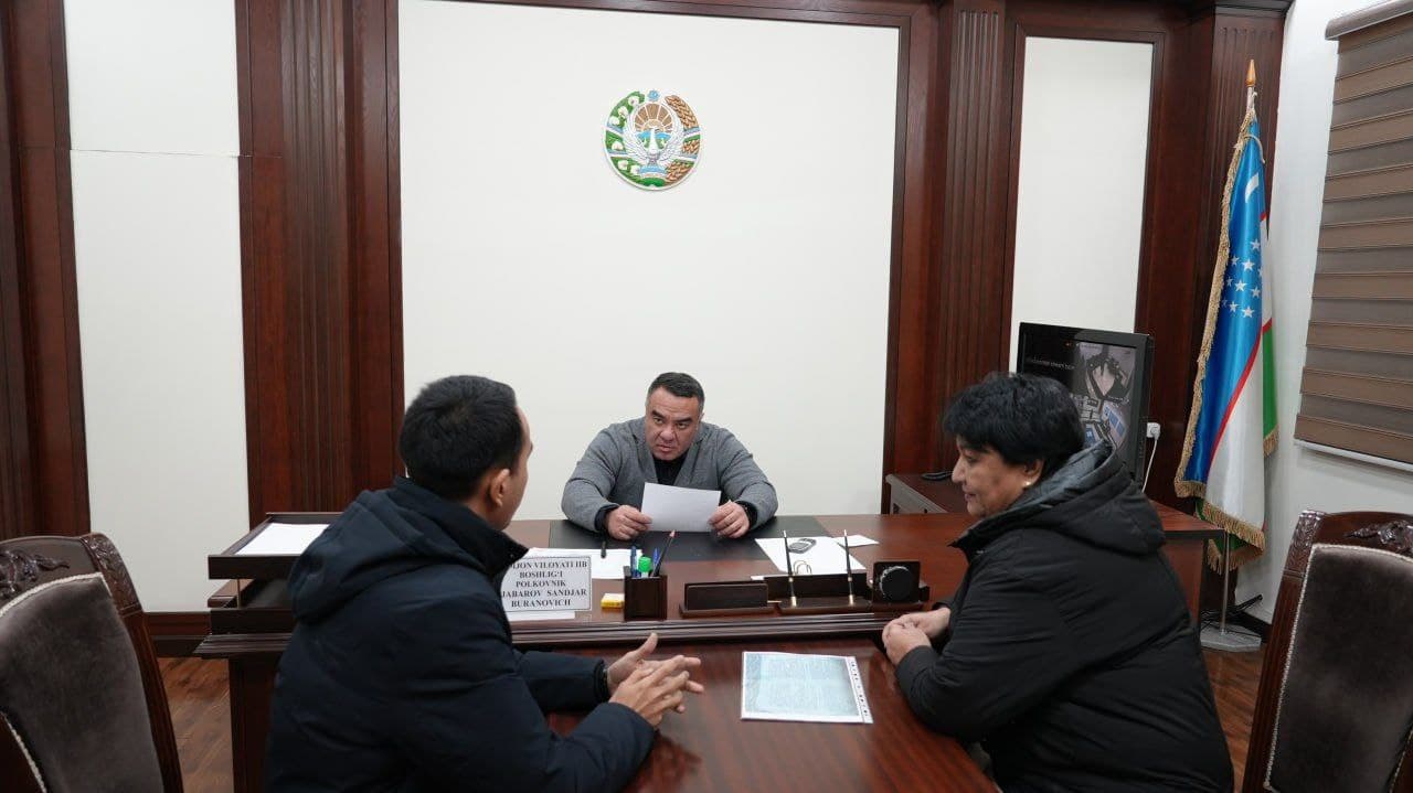 Andijon viloyati IIB rahbariyati tomonidan aholi murojaatlari yuzasidan navbatdagi shaxsiy qabul oʻtkazildi