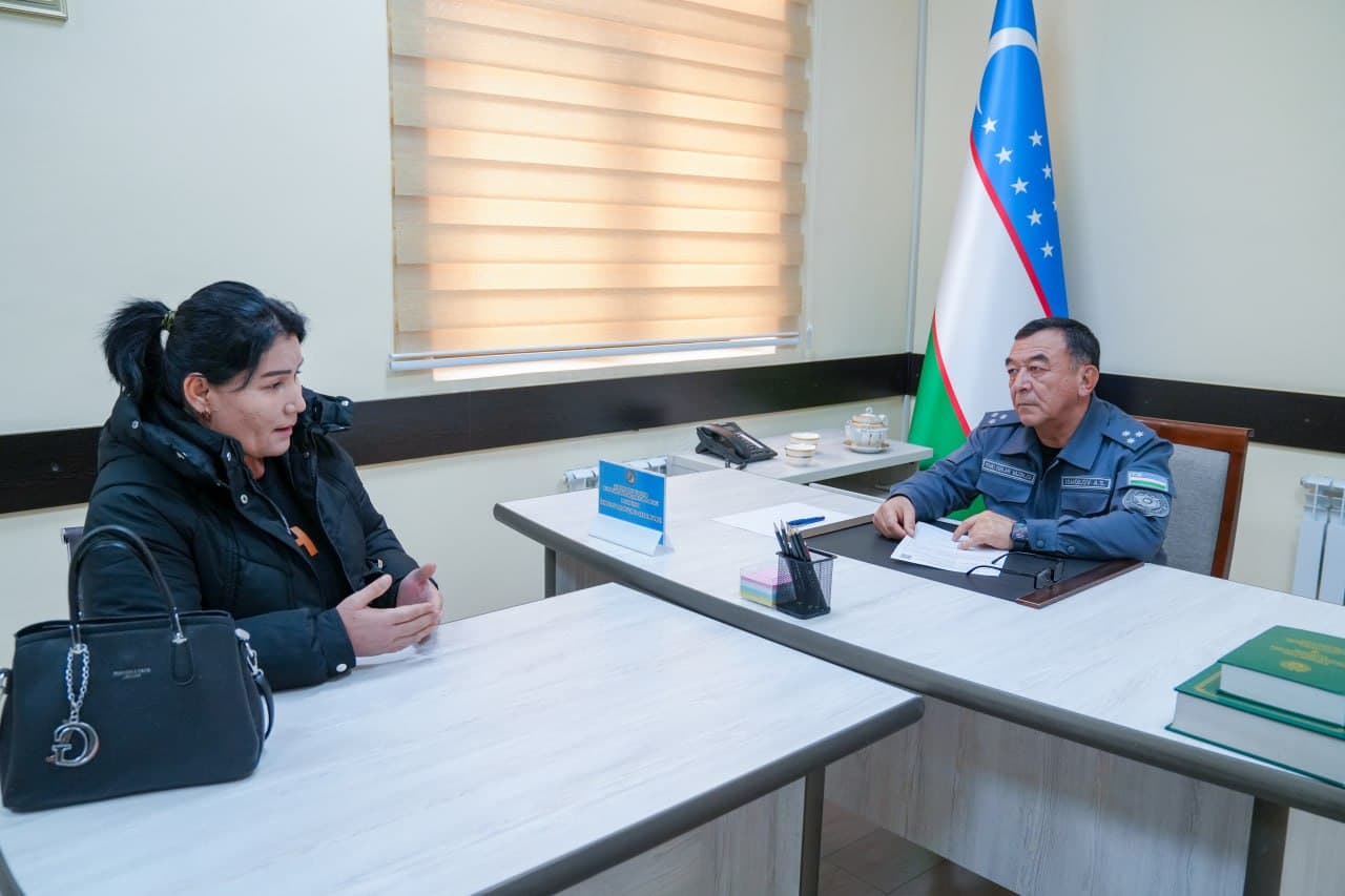 Руководством УВД Кашкадарьинской области проведен прием граждан по их обращениям