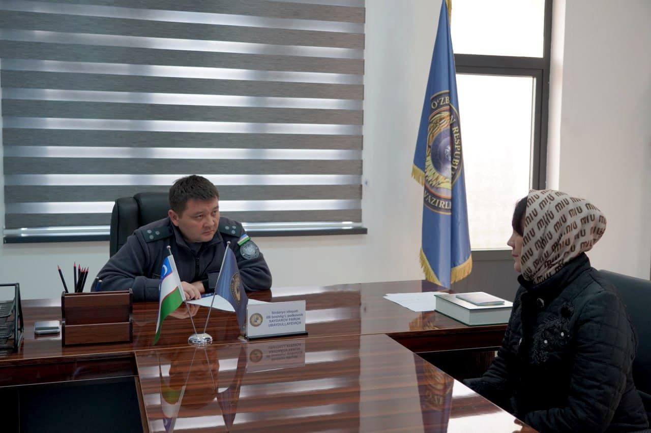 Руководством УВД Сырдарьинской области проведен очередной личный прием