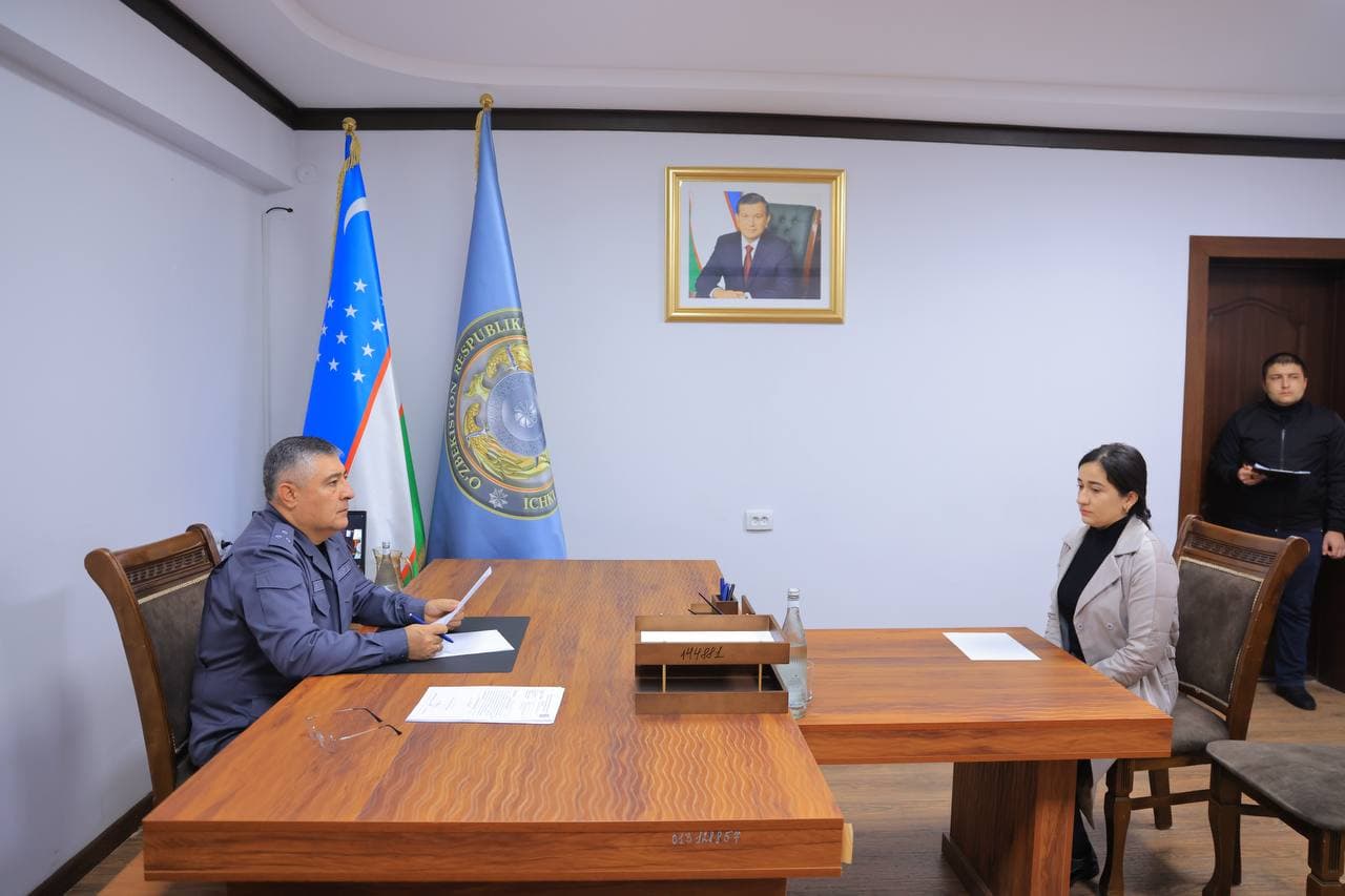 К каждому обращению особое внимание: проведен очередной личный прием руководства УВД Бухарской области