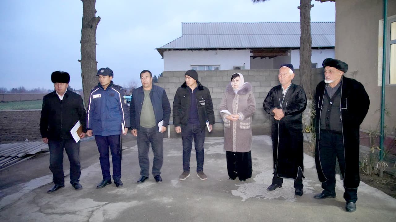 Surxondaryo viloyati Jarqoʻrgʻon va Muzrabot tumanlarida jinoyat va huquqbuzarliklarni barvaqt oldini olish hamda mahallalarda xavfsiz muhitni yaratish borasidagi ishlar oʻrganildi