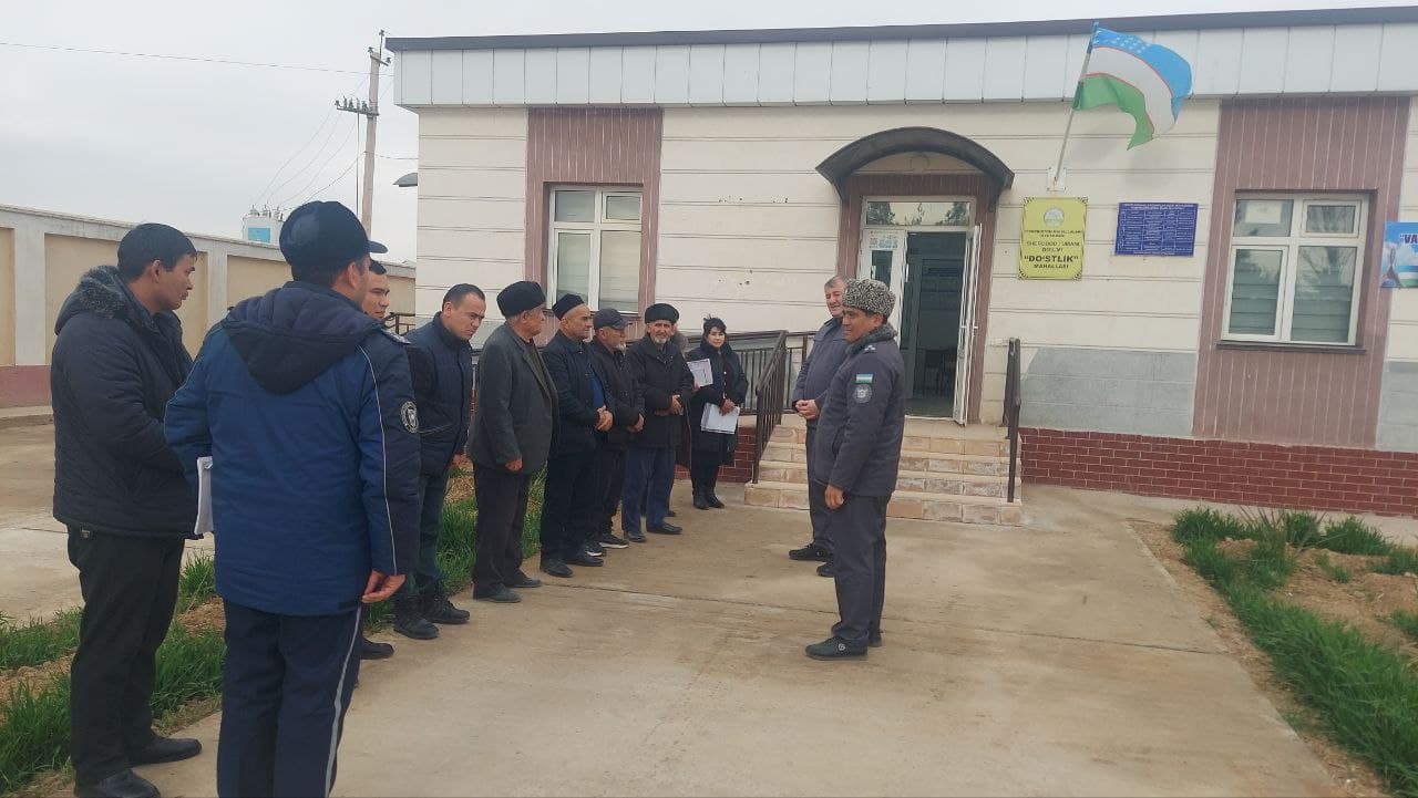 Surxondaryo viloyati Sherabod tumanida jinoyat va huquqbuzarliklarni barvaqt oldini olish hamda mahallalarda xavfsiz muhitni yaratish borasidagi ishlar oʻrganildi