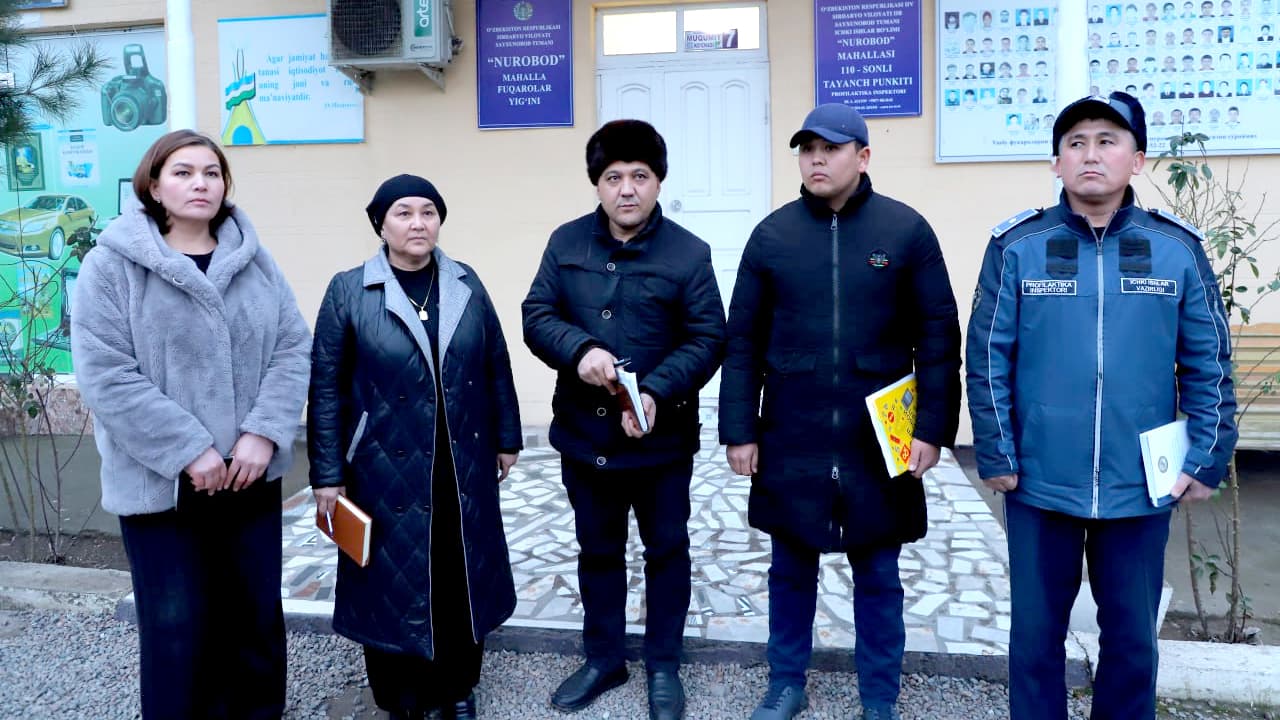 A review of measures for early crime prevention and mahalla safety was conducted in Saykhunabad district