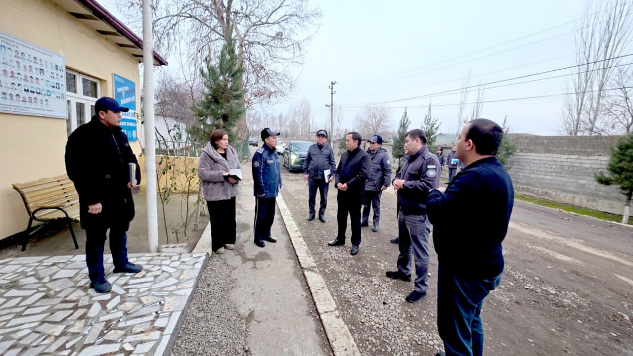 A review of measures for early crime prevention and mahalla safety was conducted in Saykhunabad district