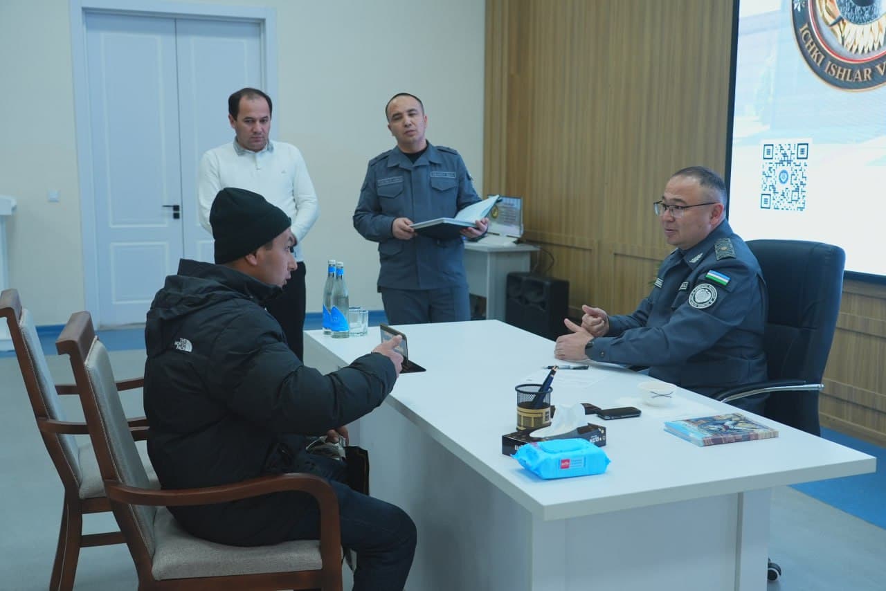 Fargʻona viloyati IIB rahbariyati tomonidan fuqarolarning navbatdagi qabuli oʻtkazildi