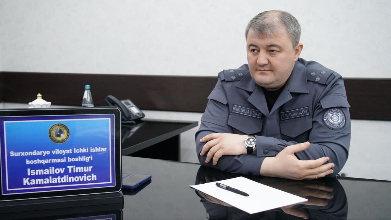 Surxondaryoda viloyat IIB hamda barcha shahar-tuman Ichki ishlar organlari rahbarlarining aholi murojaatlarini oʻrganish maqsadida shaxsiy qabullari boʻlib oʻtdi