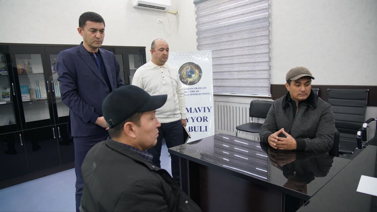 Surxondaryoda viloyat IIB hamda barcha shahar-tuman Ichki ishlar organlari rahbarlarining aholi murojaatlarini oʻrganish maqsadida shaxsiy qabullari boʻlib oʻtdi