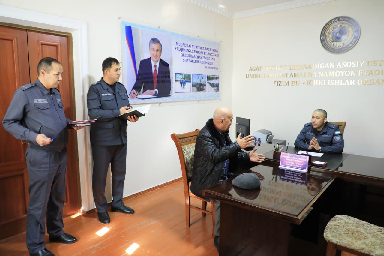 Қорақалпоғистон Республикаси Ички ишлар вазирлиги раҳбарияти томонидан жисмоний ва юридик шахсларнинг мурожаатларини кўриб чиқиш мақсадида навбатдаги шахсий қабул ўтказилди