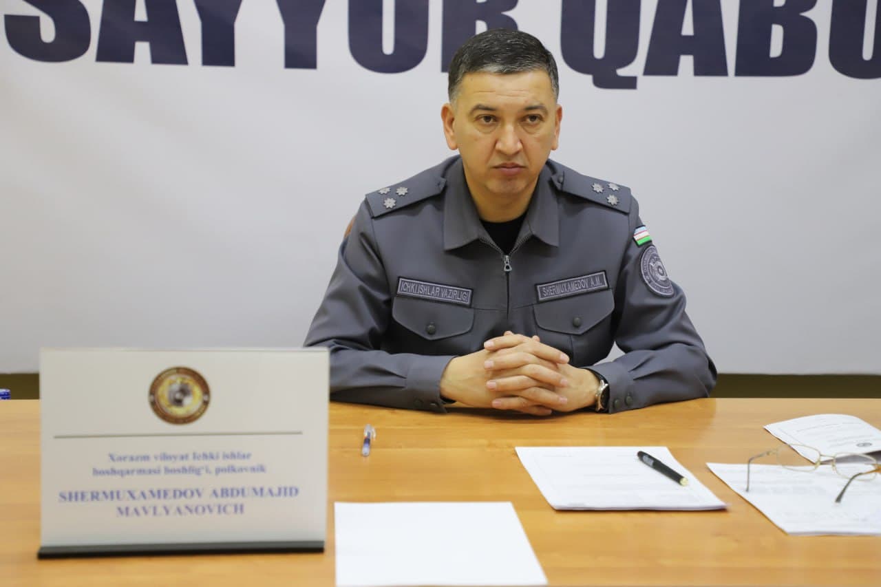 Xorazm viloyati IIB rahbariyati tomonidan navbatdagi sayyor qabul oʻtkazildi