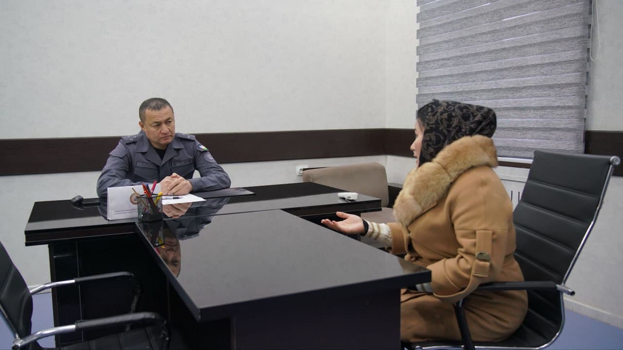 Surxondaryoda viloyat IIB hamda barcha shahar-tuman Ichki ishlar organlari rahbarlarining aholi murojaatlarini oʻrganish maqsadida shaxsiy qabullari boʻlib oʻtdi