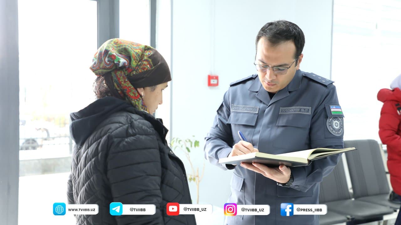 Toshkent viloyatida ichki ishlar organlari rahbariyatining aholi bilan shaxsiy qabullari tashkil etilmoqda