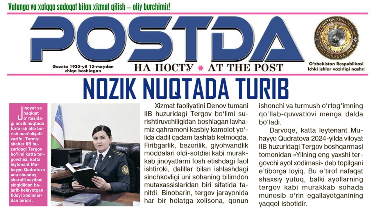 Yoshlar — kelajak bunyodkori. Nozik nuqtada turib