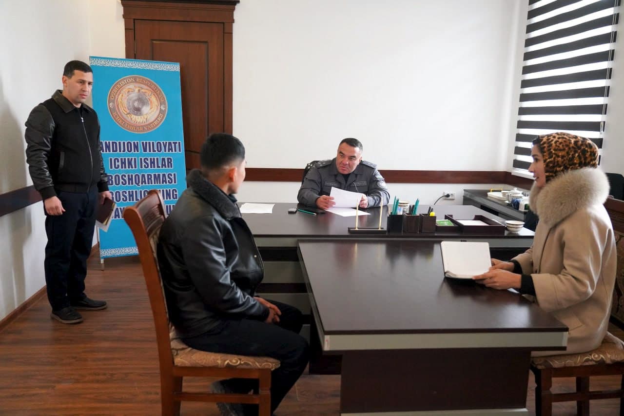Andijon viloyati IIB rahbariyatining Baliqchi tumanida aholining ijtimoiy va huquqiy masalalardagi murojaatlarini hal etishga qaratilgan sayyor qabuli oʻtkazildi