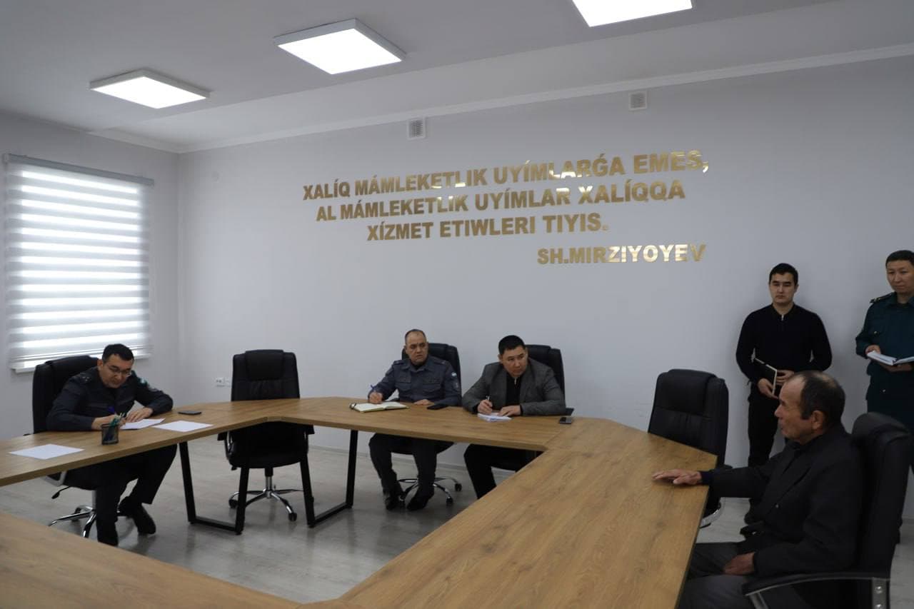 Qoraqalpogʻiston Respublikasi IIV rahbariyatining navbatdagi sayyor qabuli oʻtkazildi