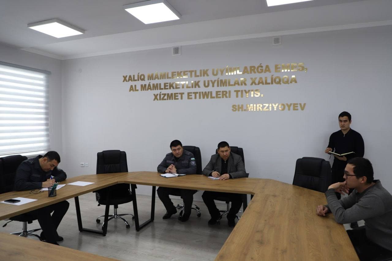 Qoraqalpogʻiston Respublikasi IIV rahbariyatining navbatdagi sayyor qabuli oʻtkazildi