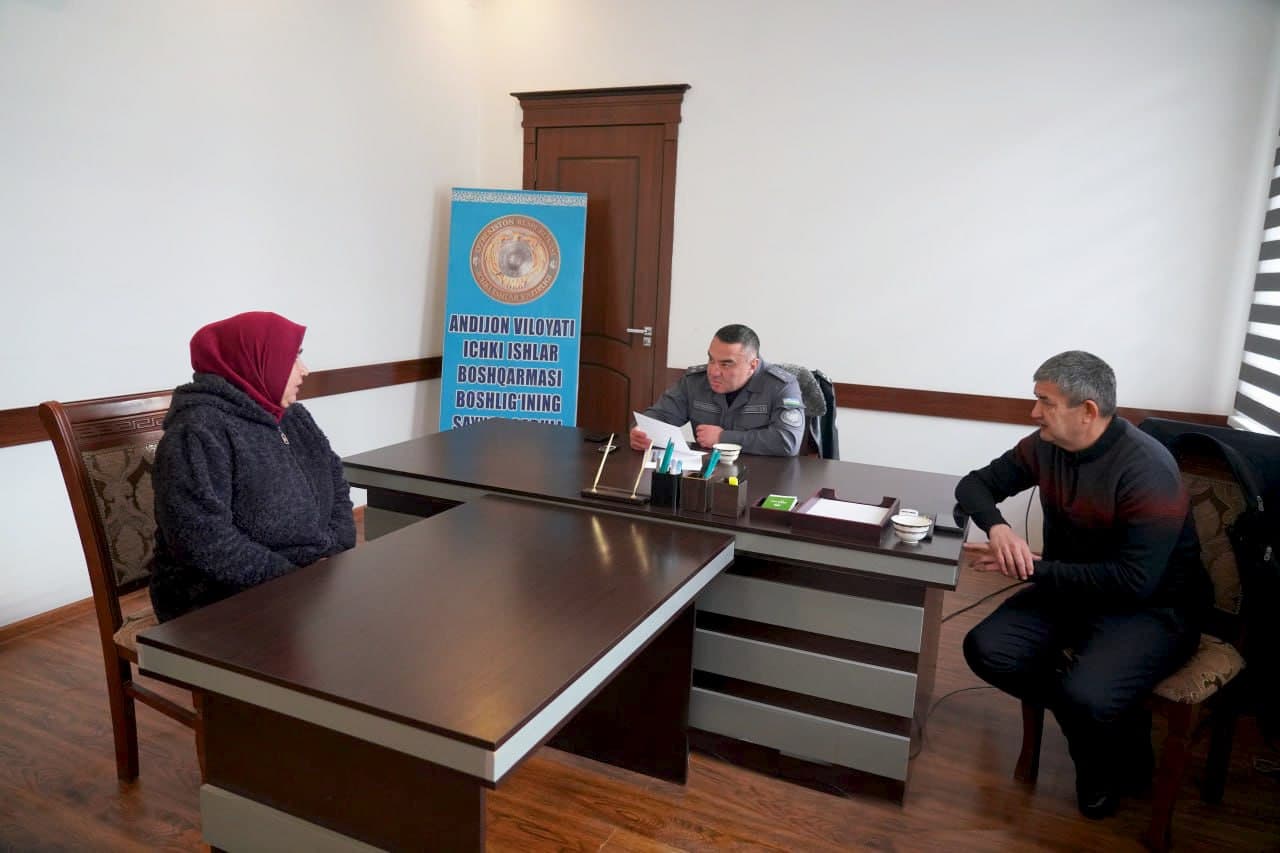Andijon viloyati IIB rahbariyatining Baliqchi tumanida aholining ijtimoiy va huquqiy masalalardagi murojaatlarini hal etishga qaratilgan sayyor qabuli oʻtkazildi