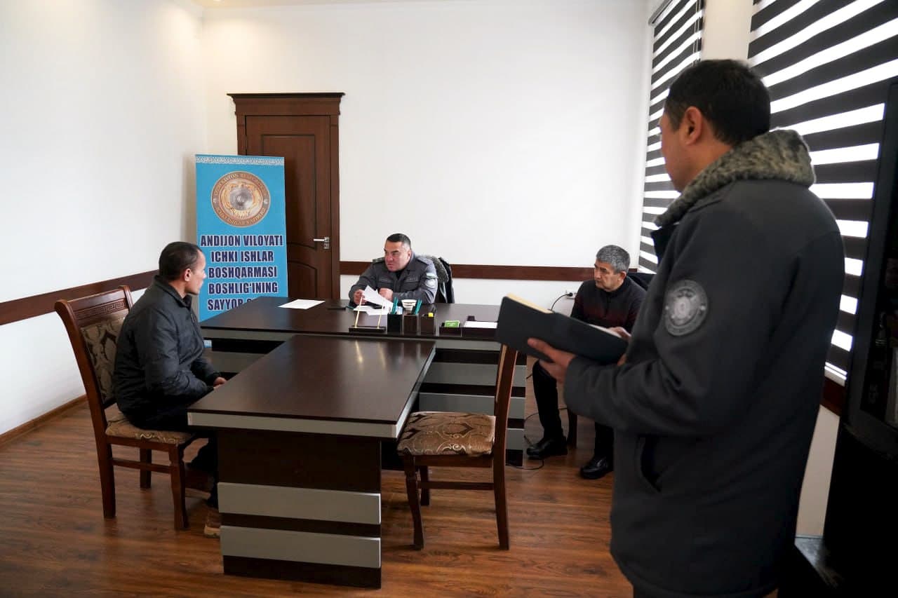Andijon viloyati IIB rahbariyatining Baliqchi tumanida aholining ijtimoiy va huquqiy masalalardagi murojaatlarini hal etishga qaratilgan sayyor qabuli oʻtkazildi