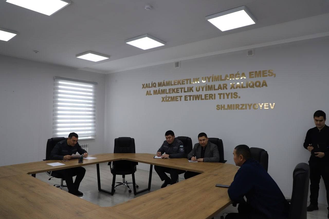 Qoraqalpogʻiston Respublikasi IIV rahbariyatining navbatdagi sayyor qabuli oʻtkazildi