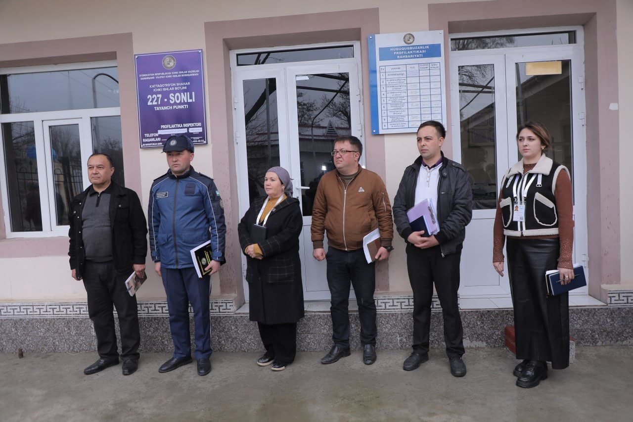 Xavfsiz muhitni taʼminlash boʻyicha amaliy choralar: Samarqand viloyatida mahallalarni jinoyatdan holi hududga aylantirish boʻyicha manzilli ishlash tizimi yaratilmoqda