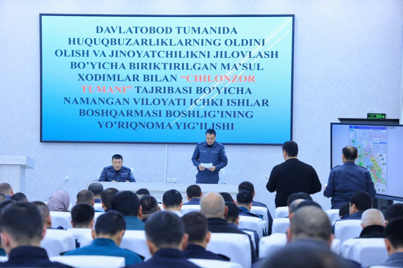 Namangan viloyati Davlatobod tumanida “Chilonzor” namunasini shakllantirish boʻyicha amalga oshirilayotgan ishlar muhokamasi davom etmoqda
