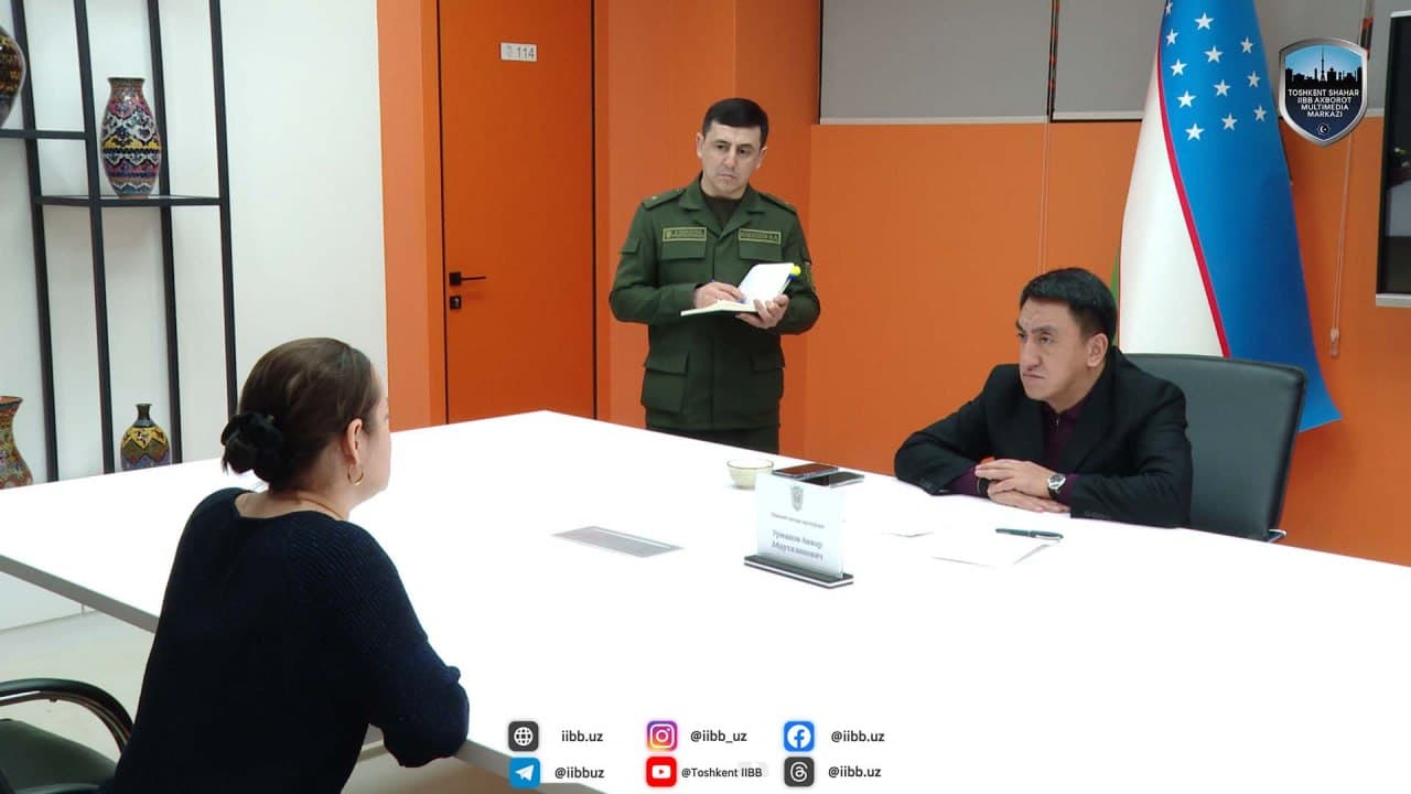 Toshkent shahar IIBB rahbariyatining navbatdagi sayyor qabuli Olmazor tumanida boʻlib oʻtdi