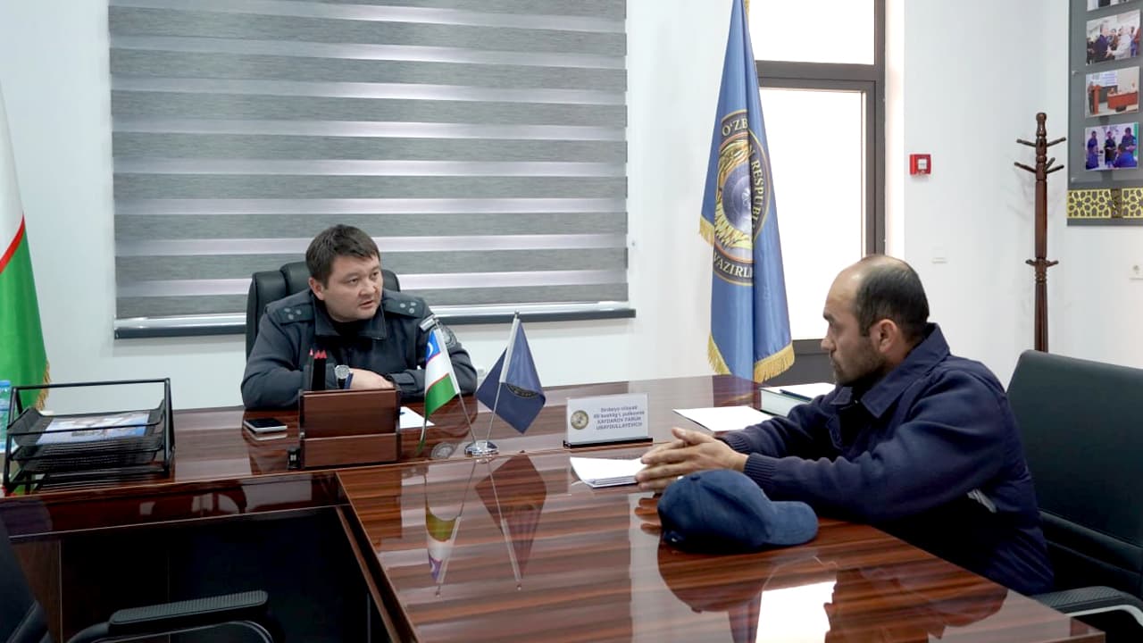 Sirdaryo viloyati IIB rahbariyati tomonidan navbatdagi shaxsiy qabul tashkil etildi