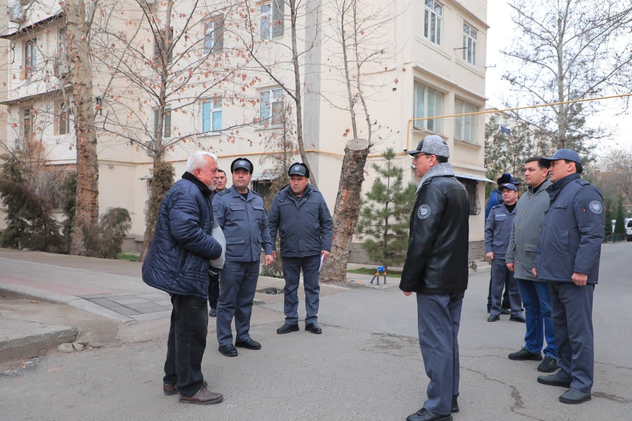 Toshkent shahri Mirobod tumanida Qoʻriqlash departamenti rahbari boshchiligidagi ishchi guruh amaliy ishlarni davom ettirmoqda