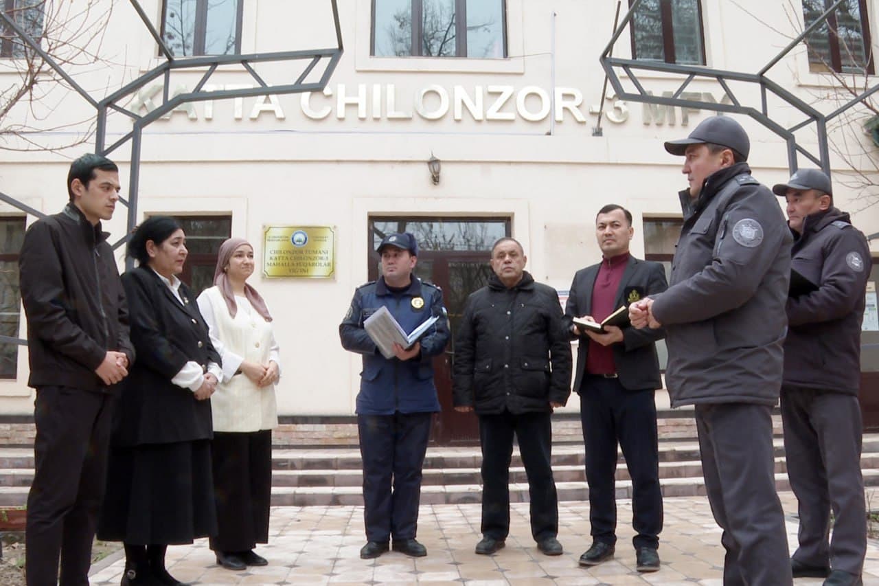 Chilonzorda “poytaxt namunasi” asosida xavfsiz va jinoyatdan holi muhit yaratish yoʻlida tizimli ishlar amalga oshirilmoqda